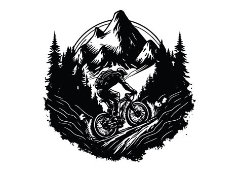 Mountain Bike Clipart Black And White