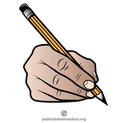 Writing with a pencil Royalty Free Stock SVG Vector and Clip Art