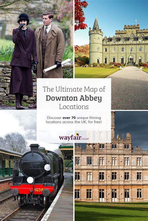 The Jane Austen Film Club: Downton Abbey Map of UK Filming Locations