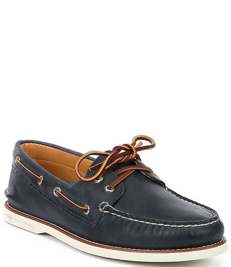 Sperry Men's Gold Leather and Suede Boat Shoes | Dillard's