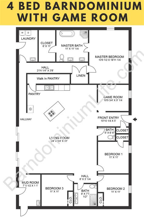 Barndominium Floor Plans With Basement