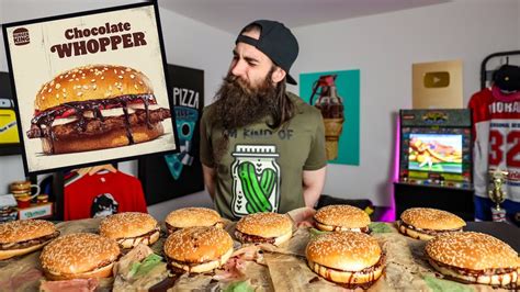 THE BURGER KING 10 CHOCOLATE WHOPPER CHALLENGE | BeardMeatsFood - YouTube