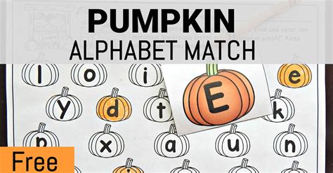 Pumpkin Alphabet Match - The Kindergarten Connection