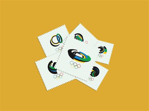 Olympic Games stamps - Brazil on Behance