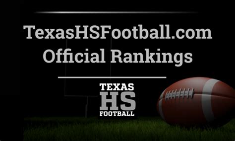 Official Texas High School Football Division Rankings