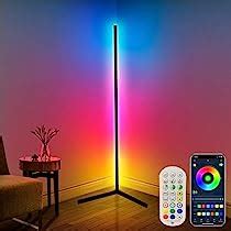 LENIVER RGB Spiral Floor Lamp, Unique LED Corner Lamp Standing Lamp With Remote Control ...