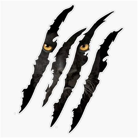 Amazon.com: Black Panther Claw With Yellow Eyes Sticker Decal Vinyl Bumper Sticker Decal ...