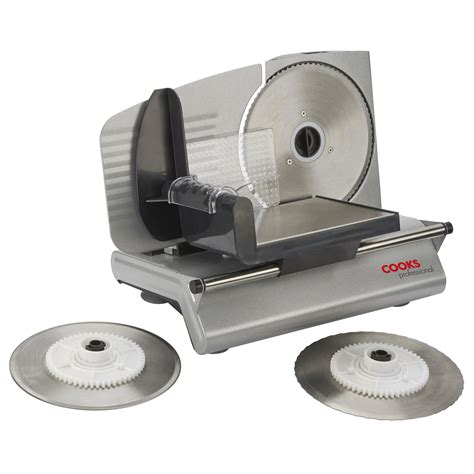 Cooks Professional Meat Slicer Machine for Home Use, Quiet 150W Electric Motor with 3 ...