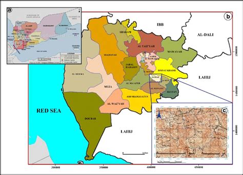 a Location map for the governorates of Yemen including Taiz... | Download Scientific Diagram