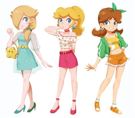 Rosalina, Peach, and Daisy ♡♡ | Super mario art, Super mario princess ...