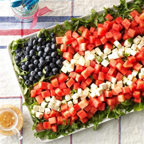 Watermelon Feta Flag Salad Recipe | Taste of Home
