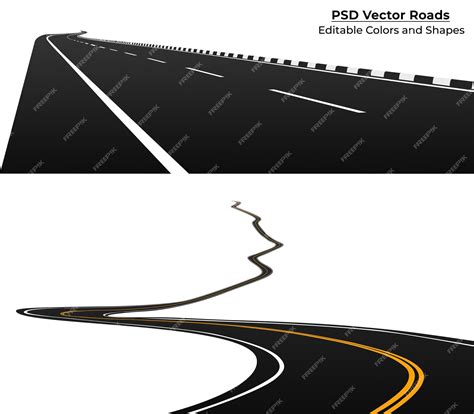 Premium PSD | Zigzag road