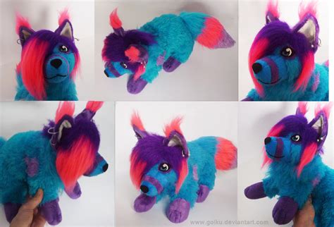 CyanFox • Another commissioned fursona plush. c: This big...