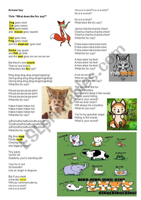 What Does The Fox Say Words