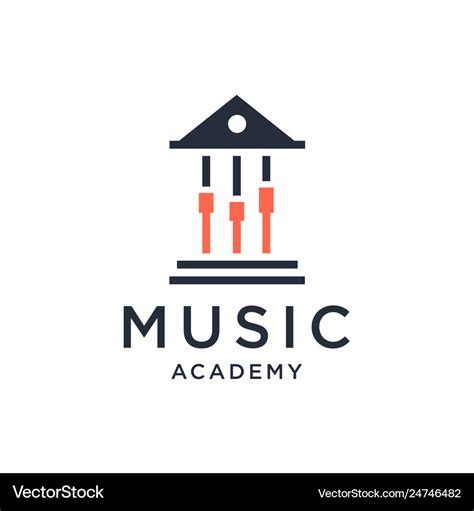 Music academy logo design Royalty Free Vector Image