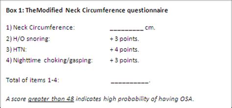 Comparison of “the STOP-Bang” and “the Modified Neck Circumference” obstructive sleep apnea ...