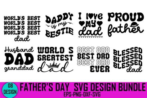 Father's Day Quotes SVG Bundle Graphic by Rk Designer · Creative Fabrica