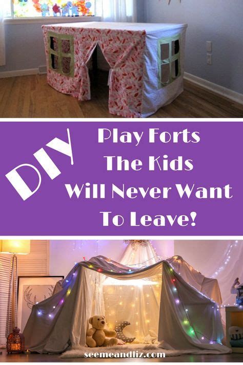 7 DIY Indoor Play Forts Kids Will Never Want To Leave! | Kids forts, Play fort, Indoor tent for kids