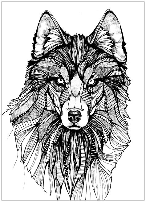 Wolf - 3 - Wolf Coloring Pages for adults