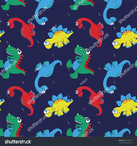 Dinosaur Pattern Vector Illustration Stock Vector (Royalty Free ...