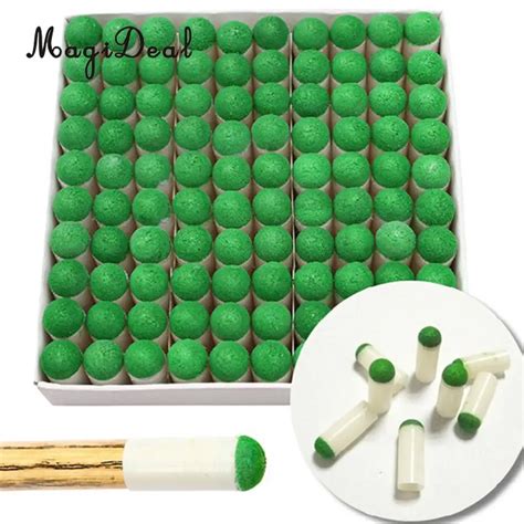 MagiDeal Professional 100Pc 9mm/10mm Push on Snooker Tips Pool cue ...