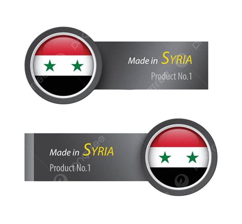 Syrianmade Label With Flag Icon And Text Stick Continent Syrian Vector, Stick, Continent, Syrian ...