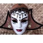 Artisan Venetian wall mask with removable steampunk choker necklace. - Tahlia's Masks