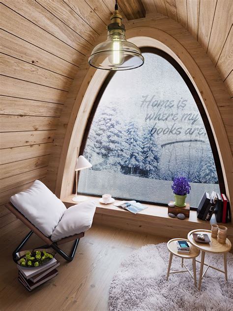 Cabin interior in winter time :: Behance