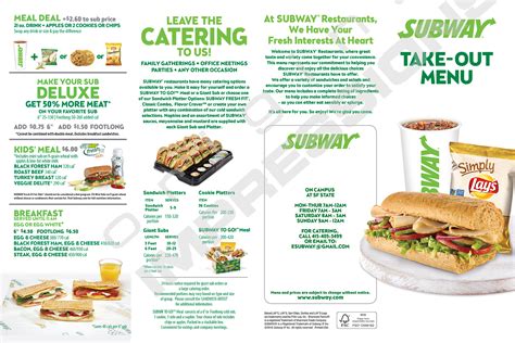 Printable Subway Menu With Prices 2023