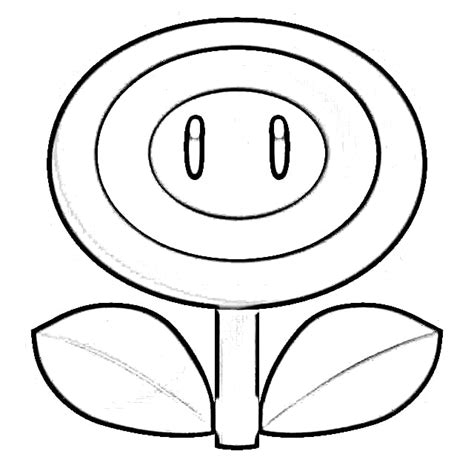 Super mario fire flower coloring pages – Colorless Drawings