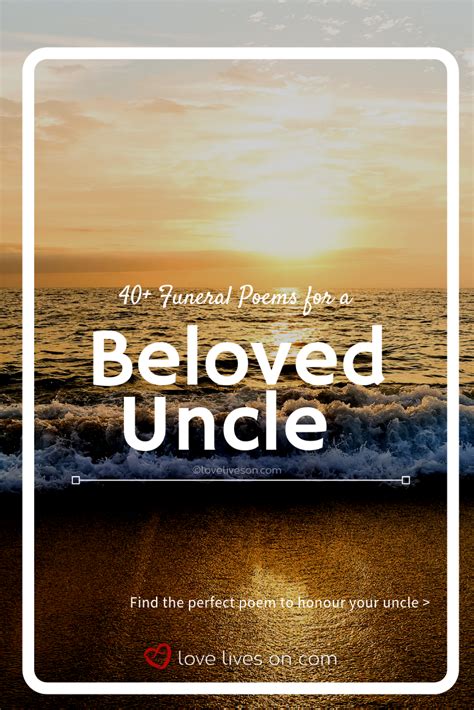 40+ Funeral Poems for a Beloved Uncle | Funeral poems, Pass away quotes ...