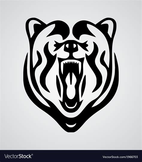 Tribal bear head Royalty Free Vector Image - VectorStock