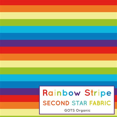 Rainbow Stripe - Sold by the half metre Second Star Fabric