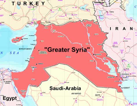 Greater Syria, as claimed by the Syrian Social Nationalist Party (SSNP ...