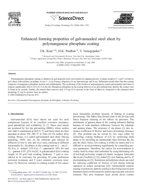 (PDF) Enhanced forming properties of galvannealed steel sheet by polymanganese phosphate coating ...