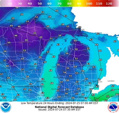 NOAA Graphical Forecast for Michigan