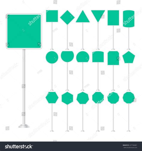 Vector Set Signpost On Isolated White Stock Vector (Royalty Free) 227748481