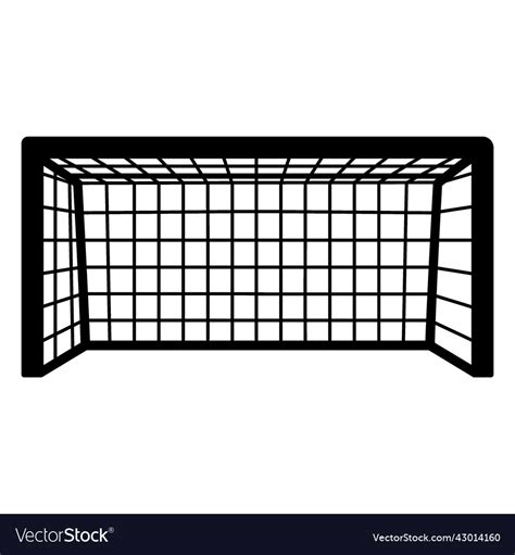 Goalpost sport silhouette Royalty Free Vector Image