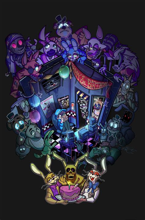 Steel Wool Studios posts a FNaF 8th Anniversary Celebration Image : r/fivenightsatfreddys