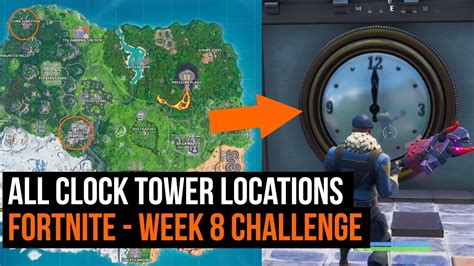 Fortnite Clock Tower Location Guide - Season 9 week 8 challenge - YouTube