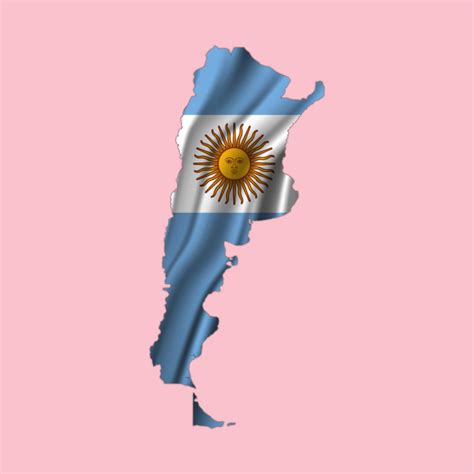 Wavy Argentinean Flag inside Map of Argentina - Argentinean Flag ...