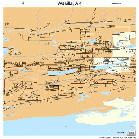 Wasilla Alaska Street Map 0283080