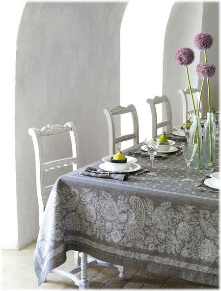 New Linens Just Arrived from France! | Home decor styles, Table cloth, Dining room design