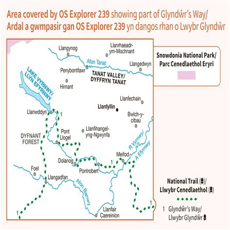 OS Map of Lake Vyrnwy & Llanfyllin | Explorer 239 Map | Ordnance Survey ...