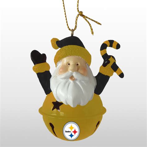 NFL Santa Jingle Bell Ornament – Pittsburgh Steelers