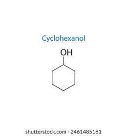 Cyclohexanol Molecule Skeletal Structure Diagramorganic Compound Stock Vector (Royalty Free ...