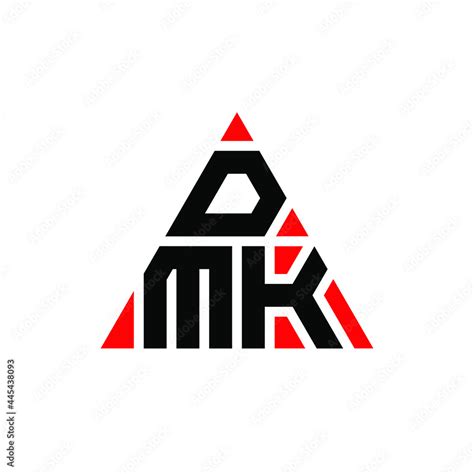 DMK triangle letter logo design with triangle shape. DMK triangle logo design monogram. DMK ...