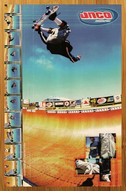 1998 JNCO CLOTHING Vintage Print Ad/Poster Phil Hajal Skateboarding 90s Pop Art $14.99 - PicClick