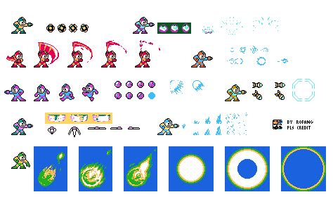 Mega Man 8 weapons 8-bit by Rofang on DeviantArt