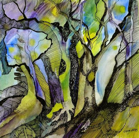 Silent Wood by zzen | Abstract tree painting, Alcohol ink art, Abstract ...